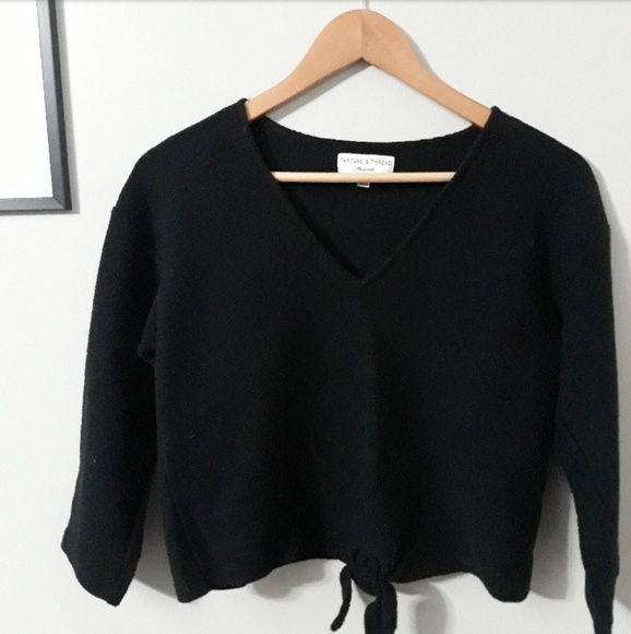 Madewell Sweaters - Madewell | Texture & Thread black knotted top